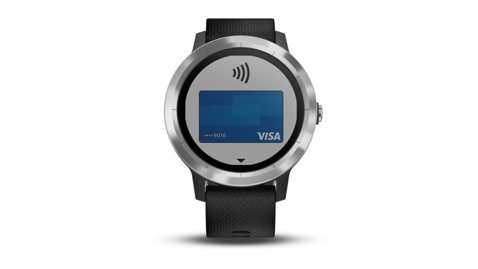 Garmin Vivoactive 3, English Only, Silicone, Black/Black/Stainless Steel 010-01769-01