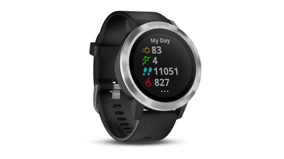 Garmin Vivoactive 3, English Only, Silicone, Black/Black/Stainless Steel 010-01769-01