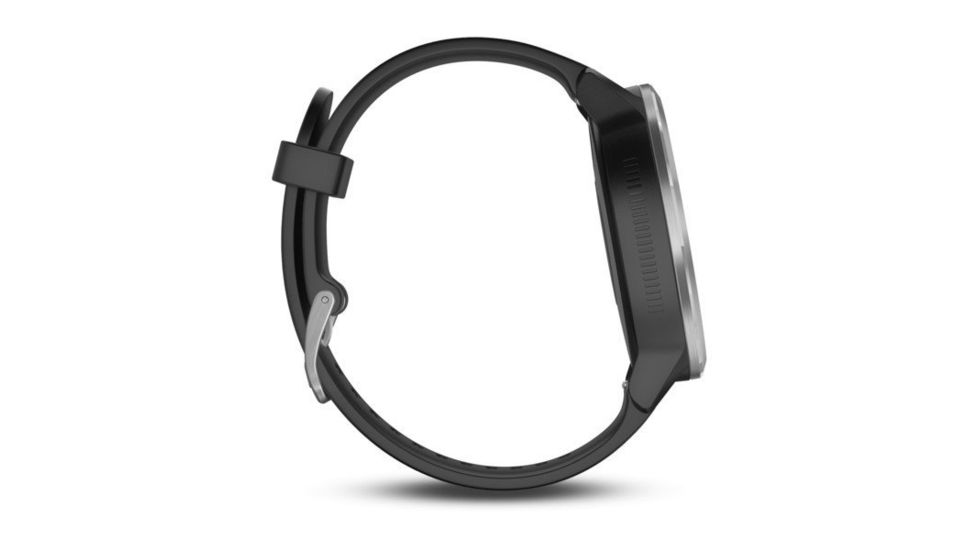 Garmin Vivoactive 3, English Only, Silicone, Black/Black/Stainless Steel 010-01769-01