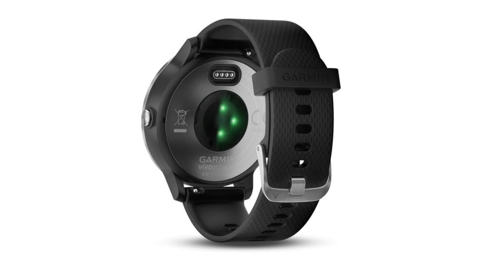 Garmin Vivoactive 3, English Only, Silicone, Black/Black/Stainless Steel 010-01769-01