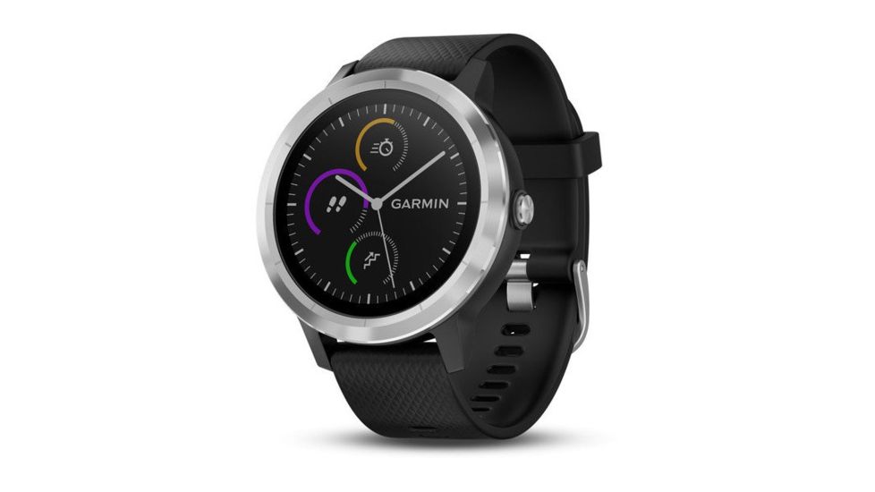 Garmin Vivoactive 3, English Only, Silicone, Black/Black/Stainless Steel 010-01769-01