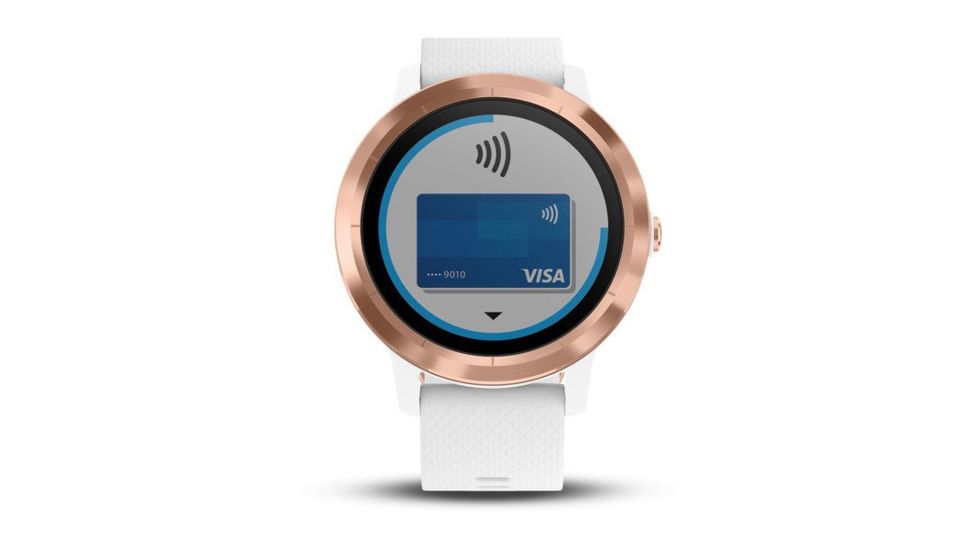 Garmin Vivoactive 3, English Only, Silicone, White/Rose Gold 010-01769-09