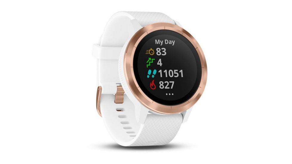 Garmin Vivoactive 3, English Only, Silicone, White/Rose Gold 010-01769-09