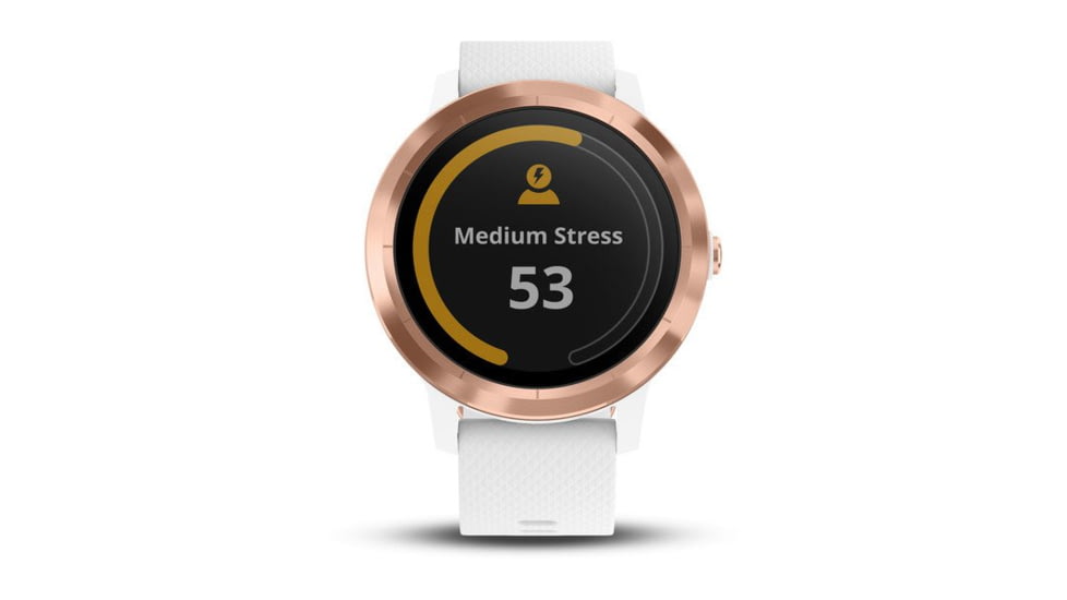 Garmin Vivoactive 3, English Only, Silicone, White/Rose Gold 010-01769-09