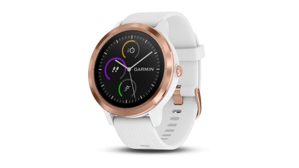 Garmin Vivoactive 3, English Only, Silicone, White/Rose Gold 010-01769-09