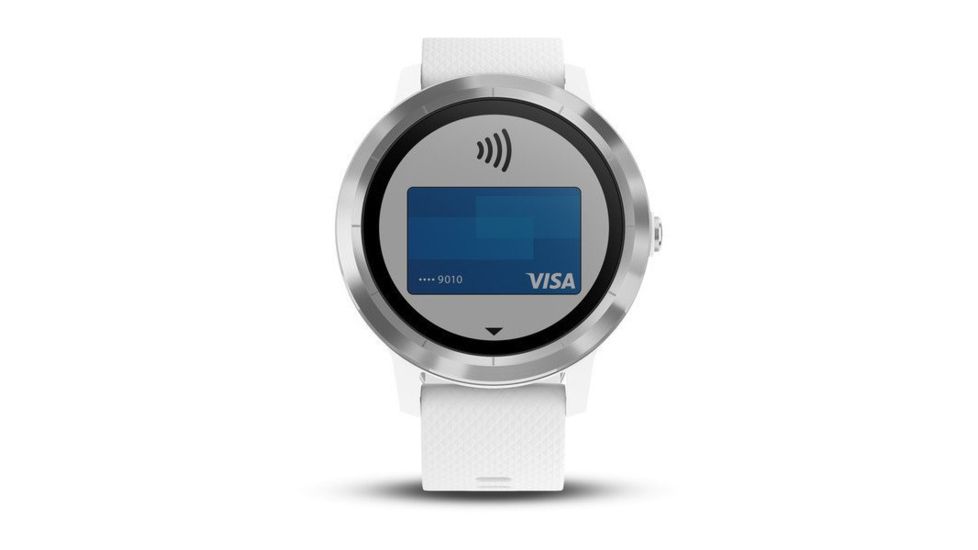 Garmin Vivoactive 3, English Only, Silicone, White/White/Stainless Steel 010-01769-21