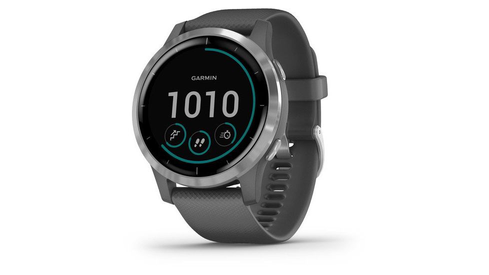 Garmin Vivoactive 4 GPS Smartwatch, Shadow Gray/Silver, 010-02174-01