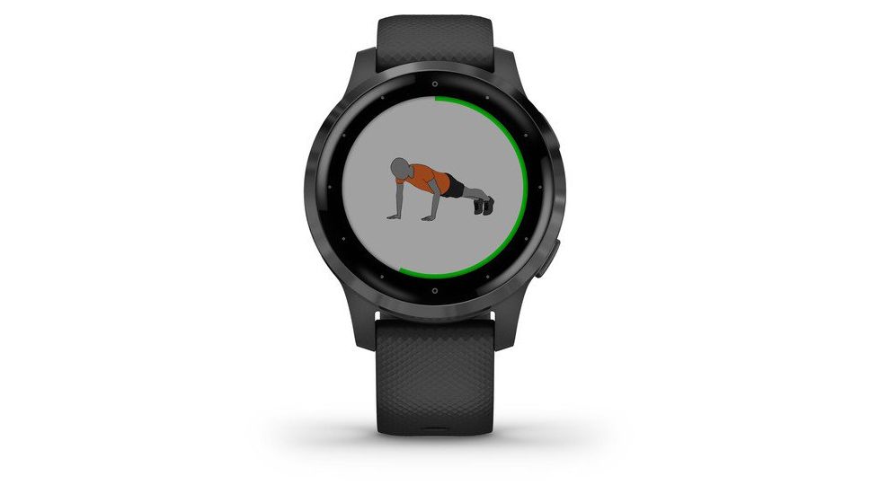 Garmin Vivoactive 4S GPS Smartwatch, Black/Slate, 010-02172-11