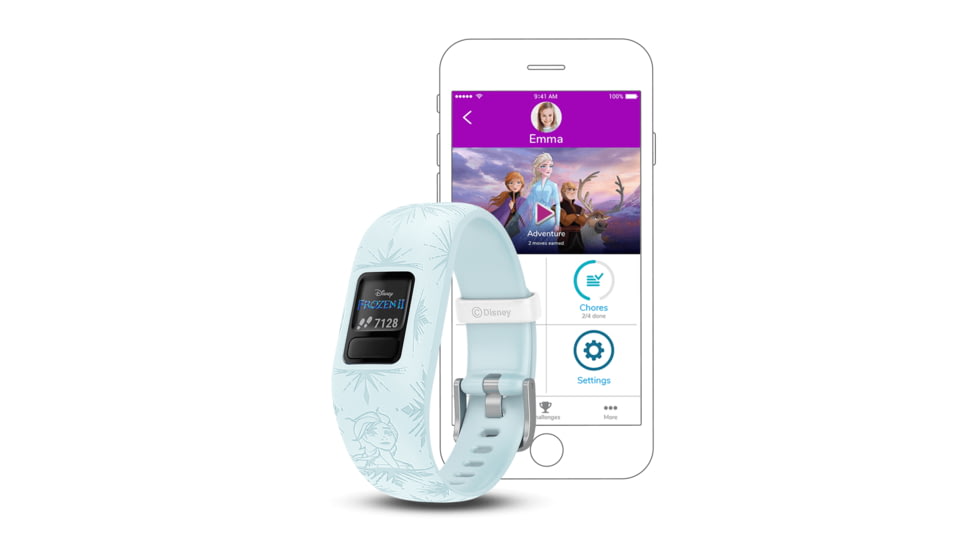Garmin Vivofit jr. 2, Kid's Activity Tracker, Disney Frozen 2 - Elsa, White 010-01909-38