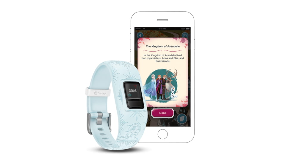 Garmin Vivofit jr. 2, Kid's Activity Tracker, Disney Frozen 2 - Elsa, White 010-01909-38