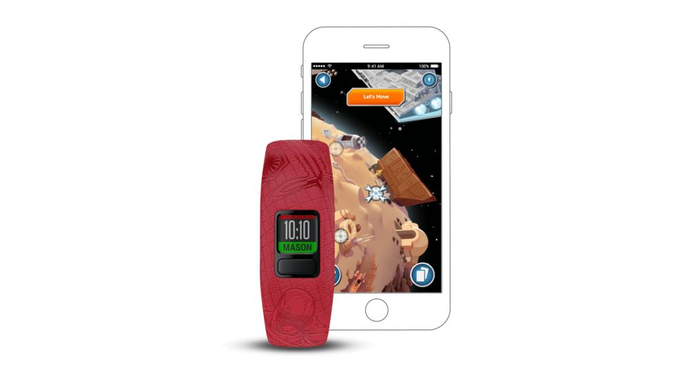 Garmin Vivofit jr. 2, Kid's Activity Tracker, Star Wars - Dark Side, Red 010-01909-3B