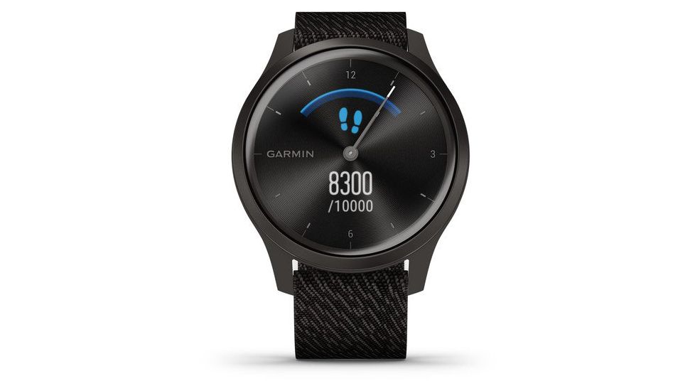 Garmin Vivomove 3 Style Hybrid Smartwatch w/Nylon Band, Black/Slate, 010-02240-03