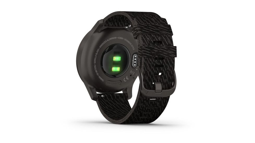 Garmin Vivomove 3 Style Hybrid Smartwatch w/Nylon Band, Black/Slate, 010-02240-03