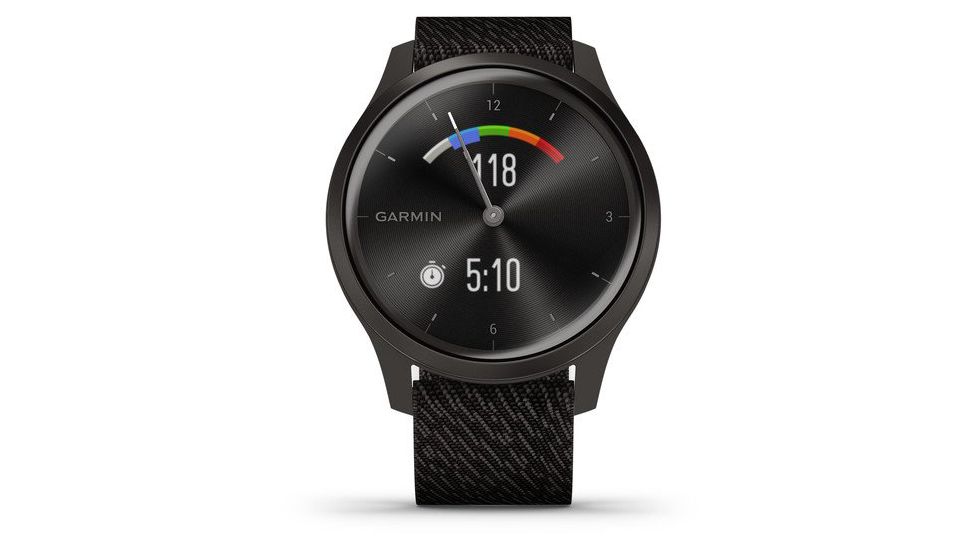 Garmin Vivomove 3 Style Hybrid Smartwatch w/Nylon Band, Black/Slate, 010-02240-03