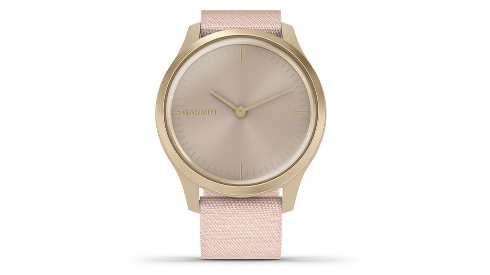 Garmin Vivomove 3 Style Hybrid Smartwatch w/Nylon Band, Blush Pink/Gold, Nylon, 010-02240-02