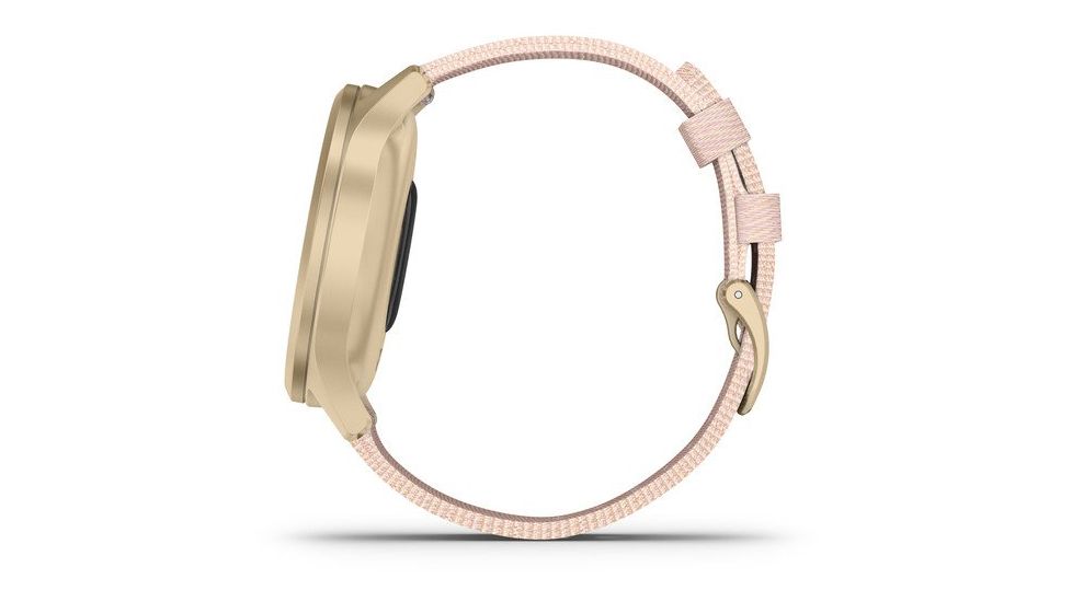 Garmin Vivomove 3 Style Hybrid Smartwatch w/Nylon Band, Blush Pink/Gold, Nylon, 010-02240-02