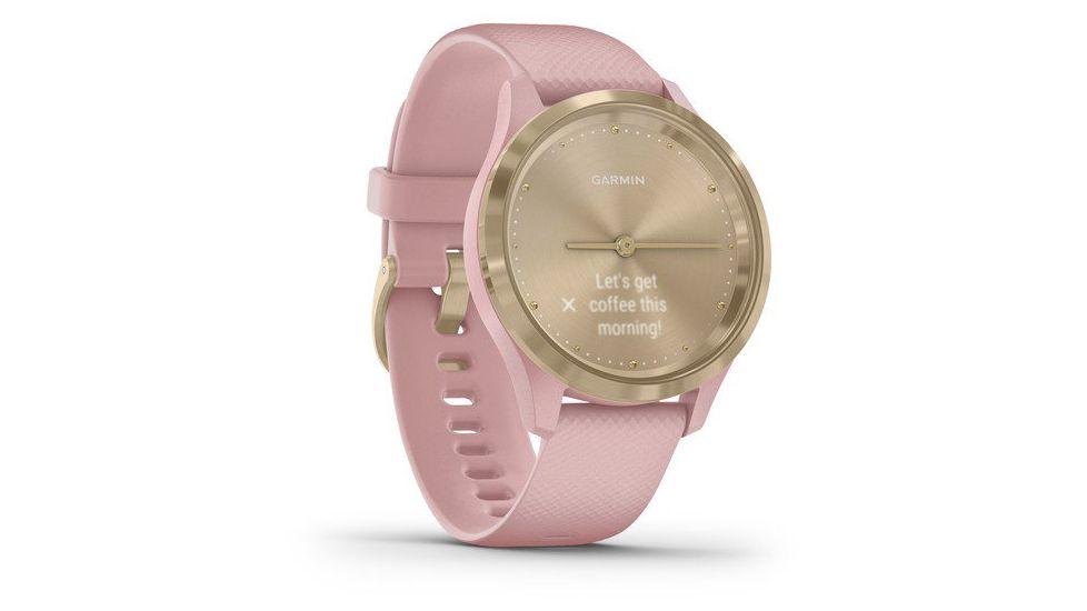 Garmin Vivomove 3S Hybrid Smartwatch, Dust Rose/Light Gold, 010-02238-01