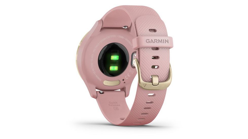 Garmin Vivomove 3S Hybrid Smartwatch, Dust Rose/Light Gold, 010-02238-01