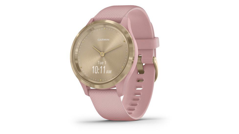 Garmin Vivomove 3S Hybrid Smartwatch, Dust Rose/Light Gold, 010-02238-01
