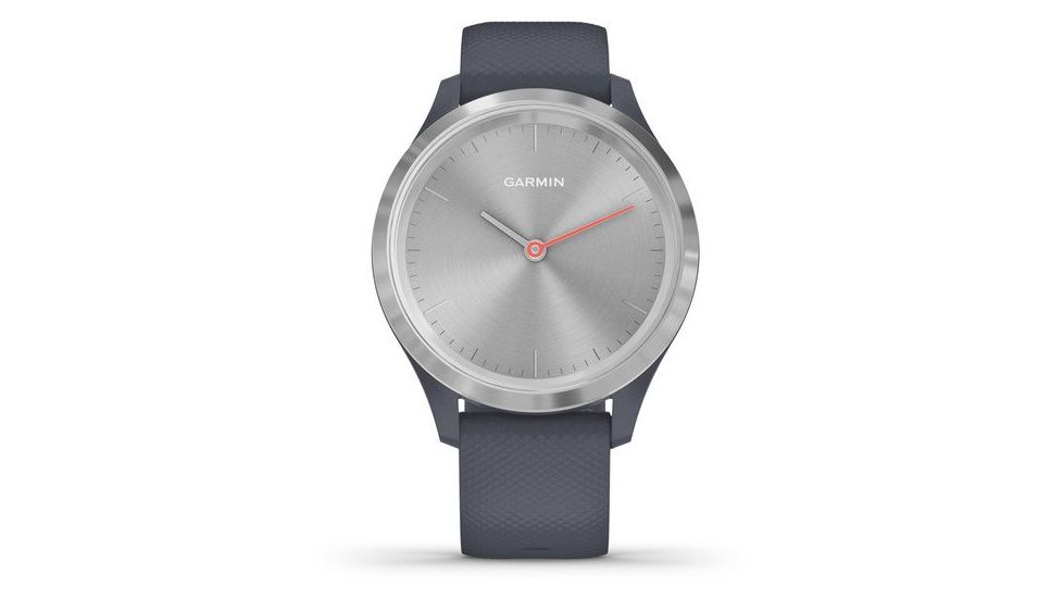 Garmin Vivomove 3S Hybrid Smartwatch, Granite Blue/Silver, 010-02238-00