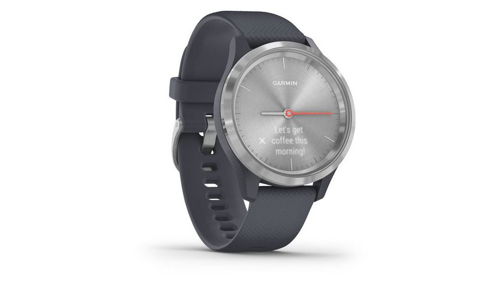 Garmin Vivomove 3S Hybrid Smartwatch, Granite Blue/Silver, 010-02238-00
