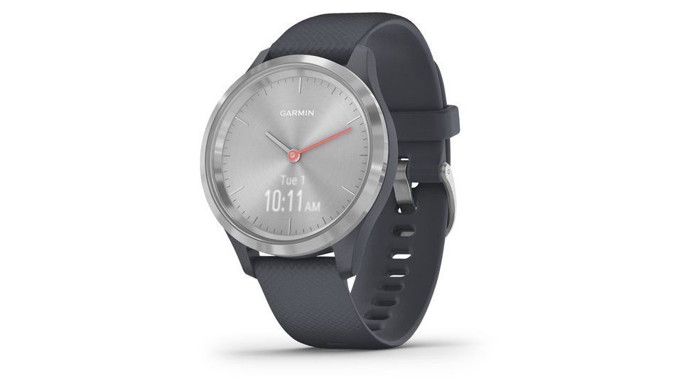 Garmin Vivomove 3S Hybrid Smartwatch, Granite Blue/Silver, 010-02238-00