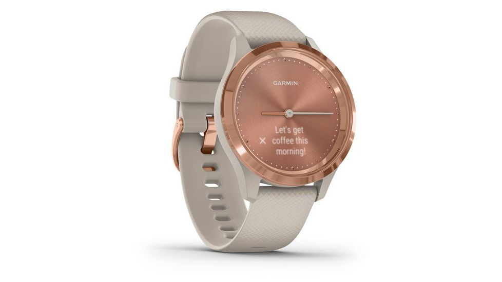 Garmin Vivomove 3S Hybrid Smartwatch, Light Sand/Rose Gold, 010-02238-02