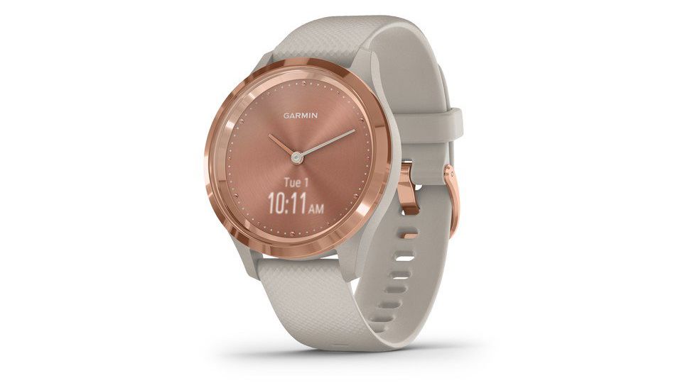 Garmin Vivomove 3S Hybrid Smartwatch, Light Sand/Rose Gold, 010-02238-02