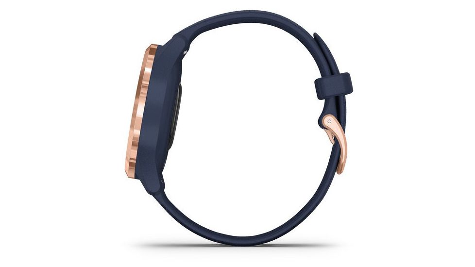 Garmin Vivomove 3S Hybrid Smartwatch, Navy/Rose Gold, 010-02238-03