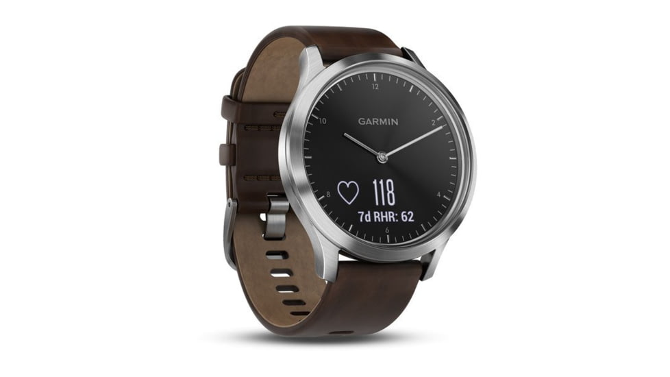 Garmin Vivomove HR, ENG, Premium, Black/Silver, Large, 010-01850-14