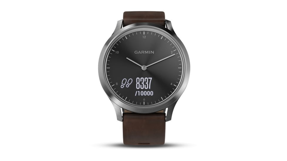 Garmin Vivomove HR, ENG, Premium, Black/Silver, Large, 010-01850-14
