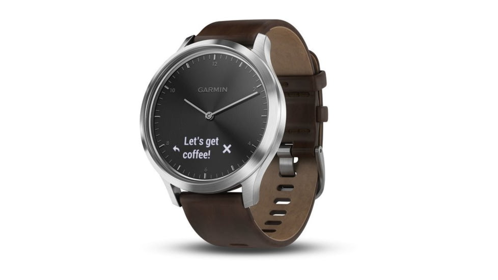 Garmin Vivomove HR, ENG, Premium, Black/Silver, Large, 010-01850-14