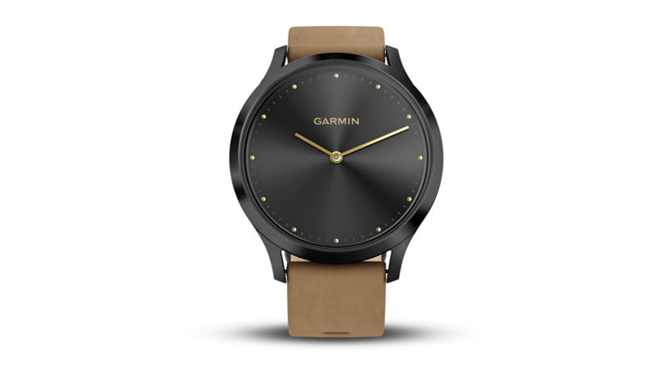 Garmin Vivomove HR, ENG, Premium, Black/Tan, One Size, 010-01850-10