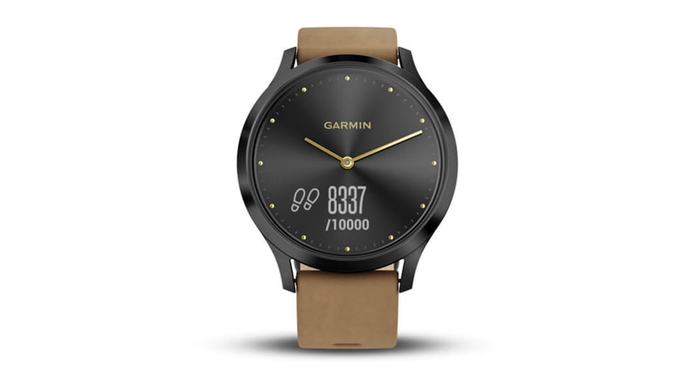 Garmin Vivomove HR, ENG, Premium, Black/Tan, One Size, 010-01850-10