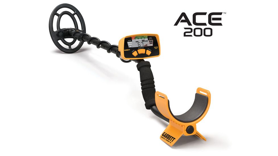 Garrett Ace 200, 6.5x9 in, Black/Yellow, Medium 1141070