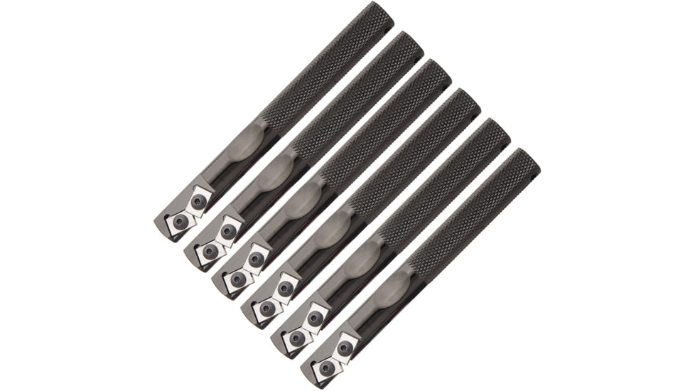Gatco Sharpeners Edgemate Carbide Sharpener, Pack Of Six, Black Aluminum Handle, Tungsten Carbide, 40001P