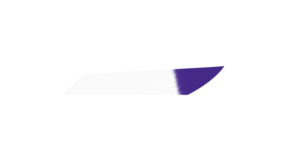 Gateway Mako Feathers, 3.125in, lW, 50 Pack, White/Purple, 318LISWP-50