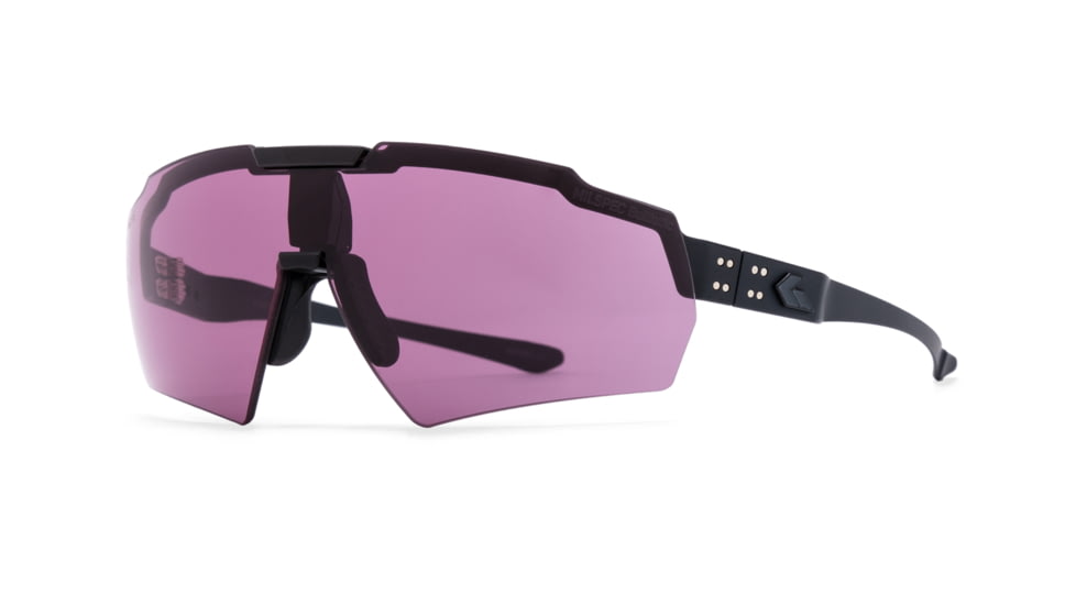 Gatorz Blastshield Sunglasses, Black Logo, Black Frame, Ballistic Shooting Day - Low Light Array Lens, 841235126369