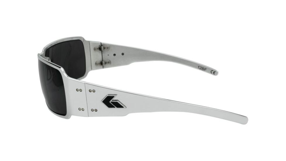 Gatorz Cerakote Boxster Sunglasses,White Frame,Polarized Smoked Lens, BOXWHT01P