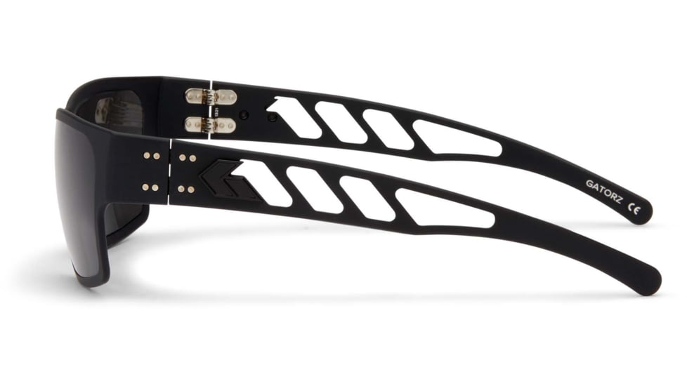 Gatorz Delta M4 Sunglasses, Matte Black Frame, Smoke Polarized Lens, Matte Black Plug, GZ-05-011