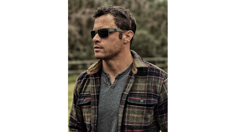 Gatorz Delta Sunglasses, Cerakote OD Green Frame, Smoke Polarized Lens, Matte Black Plug, GDELCOG01P