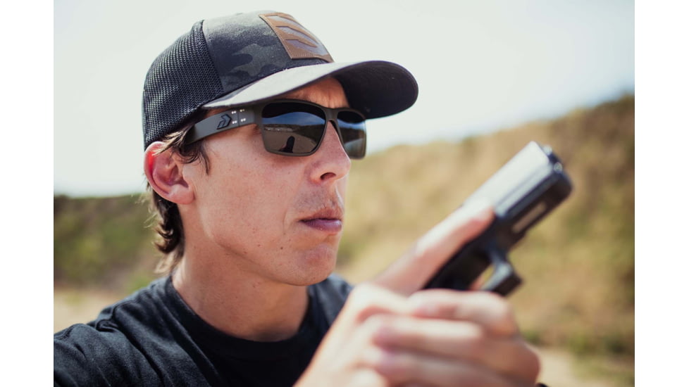 Gatorz Delta Sunglasses, Cerakote OD Green Frame, Smoke Polarized Lens, Matte Black Plug, GDELCOG01P