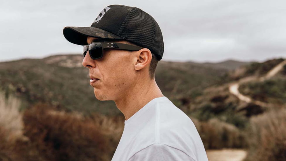 Gatorz Delta Sunglasses, Cerakote OD Green Frame, Smoke Polarized Lens, Matte Black Plug, GDELCOG01P