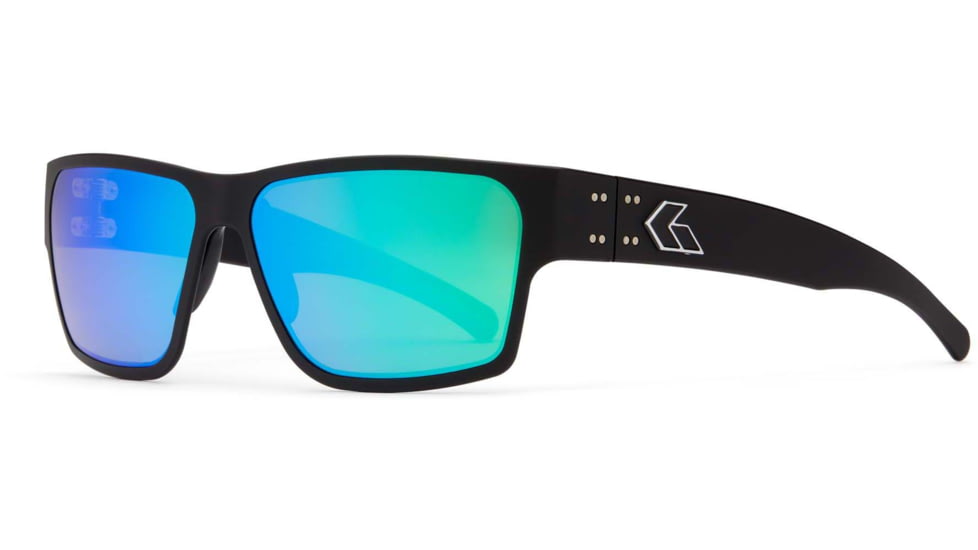 Gatorz Delta Sunglasses, Matte Black Frame, Brown Polarized w/Green Mirror Lens, GDELMTBLK03P-G
