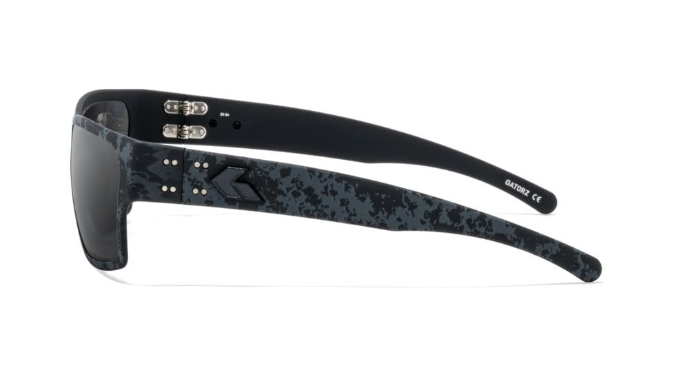 Gatorz Delta Sunglasses, Stealth Grafitti Frame with Black Logo, Smoke Polarized Lenses, GZ-04-523
