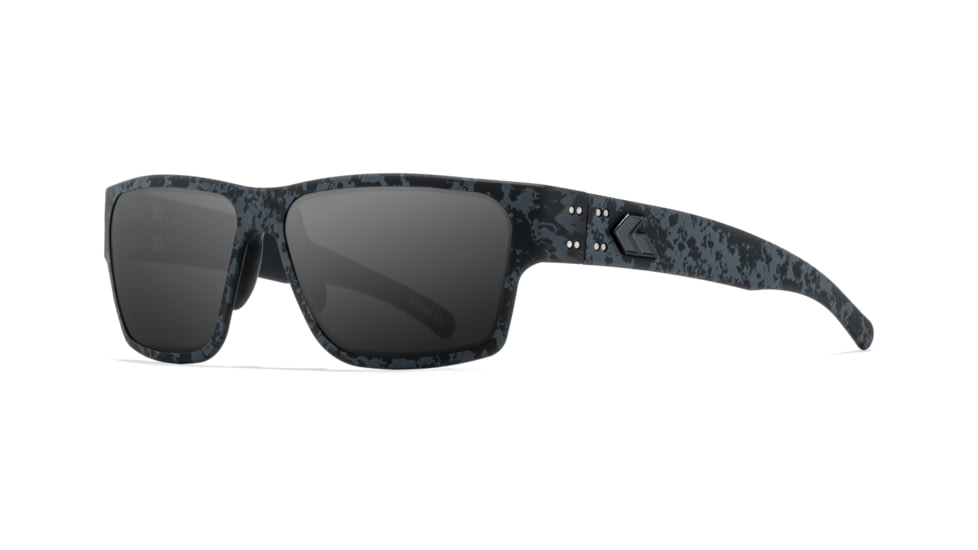 Gatorz Delta Sunglasses, Stealth Grafitti Frame with Black Logo, Smoke Polarized Lenses, GZ-04-523