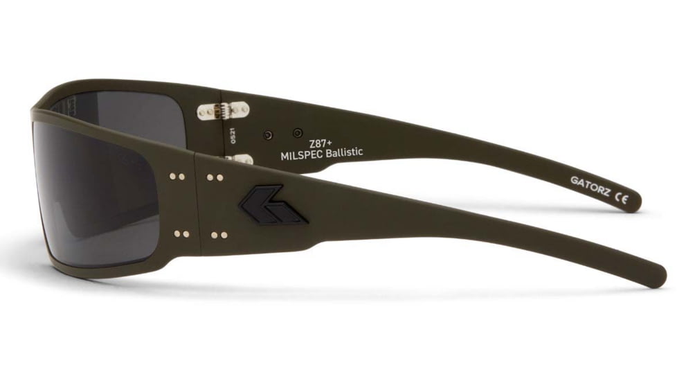 Gatorz Magnum Milspec Ballistic Z87.1 Sunglasses, Cerakote OD Green Frame, Smoke w/Anti-Fog Lens, GZ-01-202