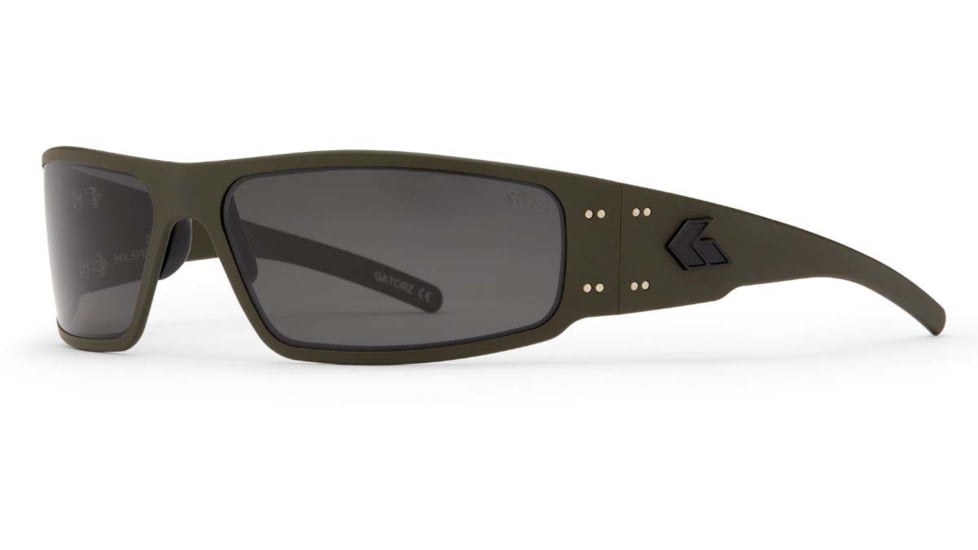 Gatorz Magnum Milspec Ballistic Z87.1 Sunglasses, Cerakote OD Green Frame, Smoke w/Anti-Fog Lens, GZ-01-202