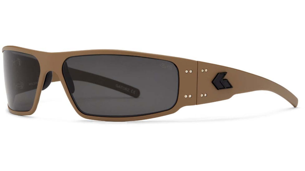Gatorz Magnum Milspec Ballistic Z87.1 Sunglasses, Cerakote Tan Frame, Smoke w/Anti-Fog Lens, GZ-01-302