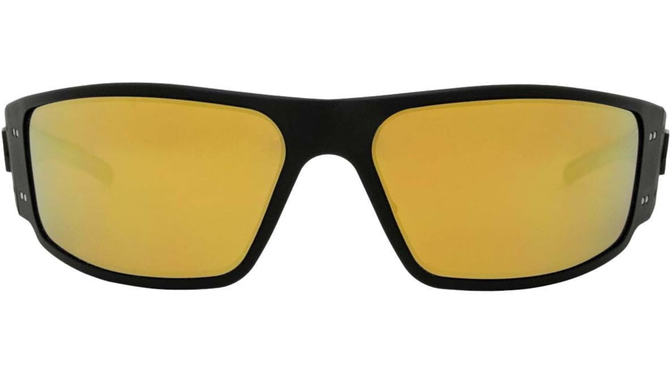 Gatorz Magnum Sunglasses, Blackout Frame, Rose Polarized w/Gold Mirror Lens, GZ-01-016